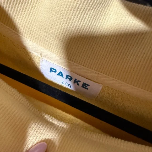 Parke summerland collection yellow/white mock neck size L/Xl - Picture 2 of 3